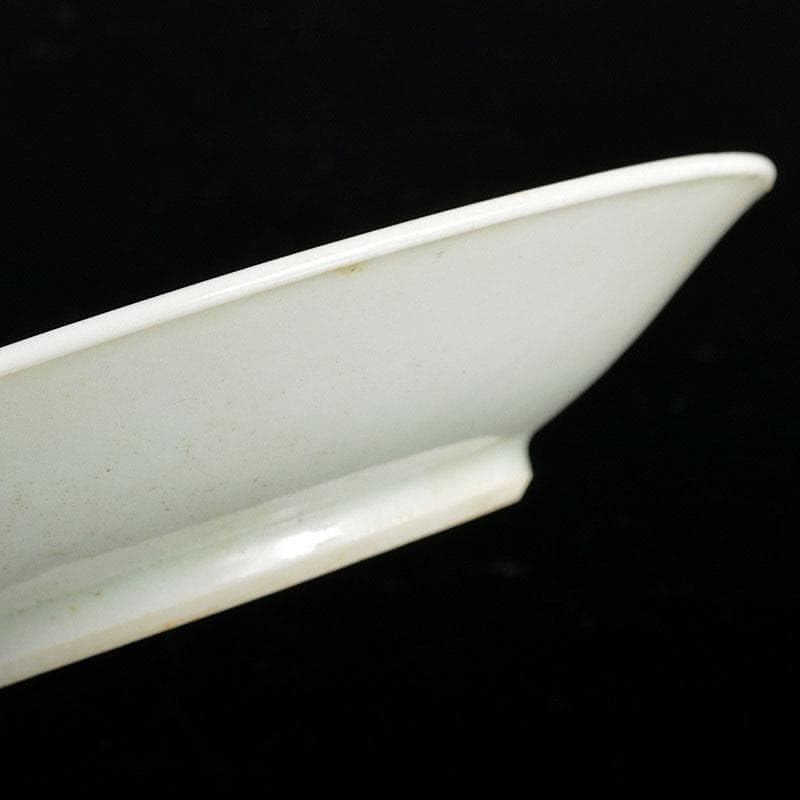 深川園　古染付写　蜻蛉文　五寸皿　十客　在銘　共箱　C　R4399 深川園 古染付写 蜻蛉文 五寸皿 十客 在銘 共